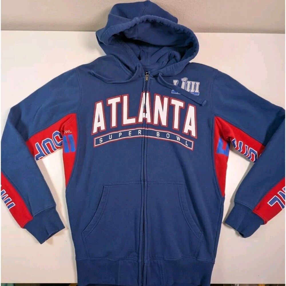 Hands High Blue And Red Zip Up Hoodie Atlanta Size Small